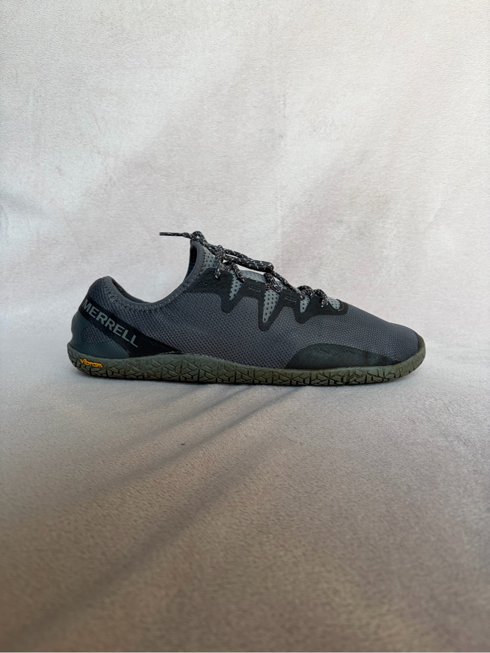 Merrell Vapor Glove Men's Trail Minimalist Shoe in Charcoal Gray and Olive